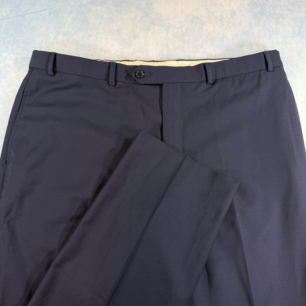 Brooks Brothers 346 Fitzgerald Fit Wool Dress Pants Mens 40x33 Navy Blue